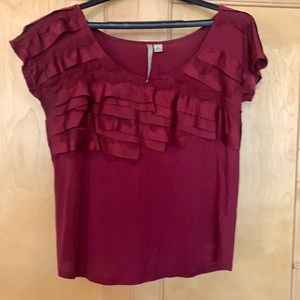 Burgundy blouse